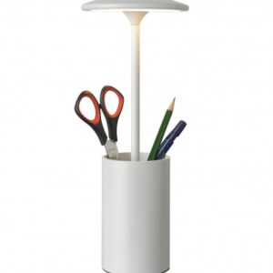 Tischleuchte LED POTT weiß - mit Stifteköcher - Ideal für Büro - 7W...
