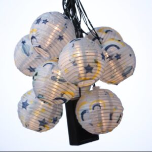 LED Solar Lichterkette LAMPION - Weltall Motiv - 10 LED - L: 4