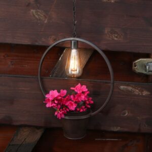 LED Hängeleuchte Blumentopf - beleuchteter Pflanztopf - H: 93cm - B...