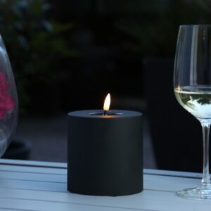 LED Stumpenkerze MIA - Kunststoff - realistische 3D Flamme - H: 10c...