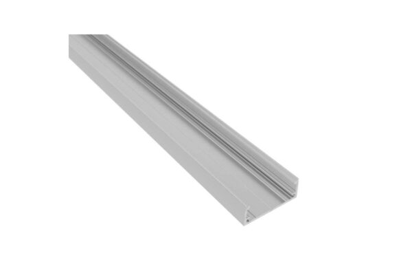 3 Meter LED Aufbauprofil Silber eloxiert 25mm ohne Abdeckung