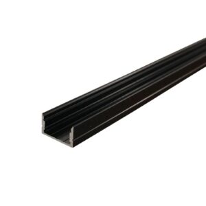 3 Meter Alu Profil Aufputz 20mm Serie Eco Plus schwarz