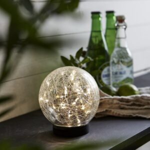 LED Solar Kugel Glory - transparentes Bruchglas - 30 warmweise LED ...