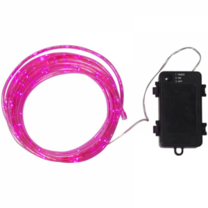 LED-Mini-Lichtschlauch 5m pink - outdoor - 50 LEDs - Batteriebox - ...
