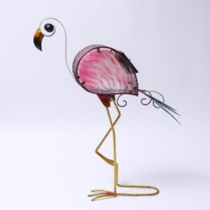 LED Solar Gartenfigur Flamingo - 10 kaltweiße LED - H: 48cm - Dämme...