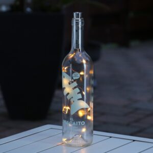 LED Drahtlichterkette KORKEN - für Flaschen - 15 bernsteinfarbene L...