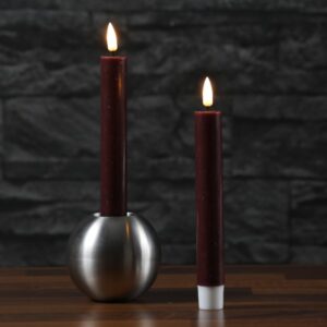 LED Stabkerzen MIA - Echtwachs - realistische 3D Flamme - H:15cm - ...