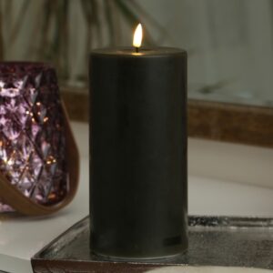 LED Stumpenkerze MIA - Echtwachs - realistische 3D Flamme - H: 20cm...