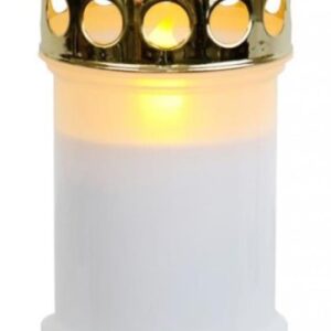 LED Grablicht - Grabkerze - flackernde gelbe LED - H: 14cm - 1200h ...