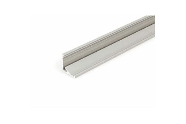2 Meter LED Aluleiste Corner 30 - 60 Grad Serie ECO Silber