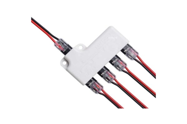 4-fach Verteiler für Kabelsteckverbinder 2 Polig IP40