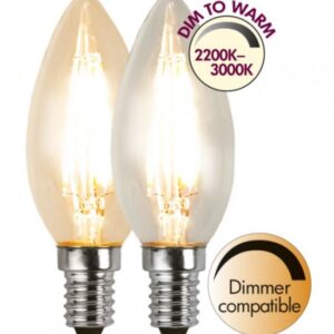 LED Kerzenlampe FILA C35 - E14 - 4W - dimm-to-warm 3-2200K - 320lm ...