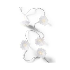 LED Lichterkette Eisblume - Fiberglasblumen - 20 warmweiße LED - Tr...