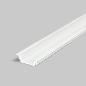 2 Meter LED Profil Einbau Flach weiss lackiert ohne Abdeckung 14mm Serie L