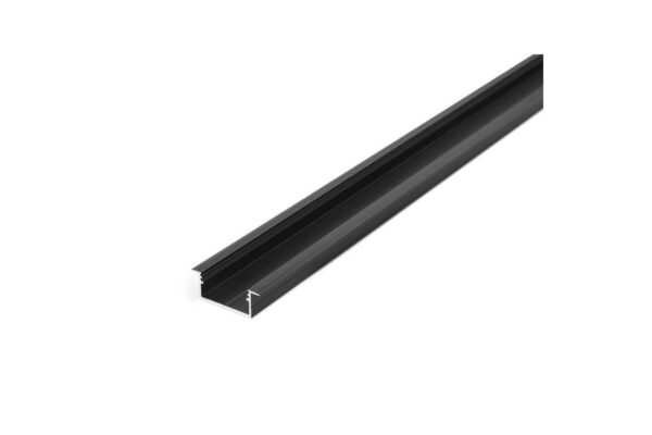 2 Meter LED Alu Profil Einbau breit 06 schwarz eloxiert 30mm Serie Varia