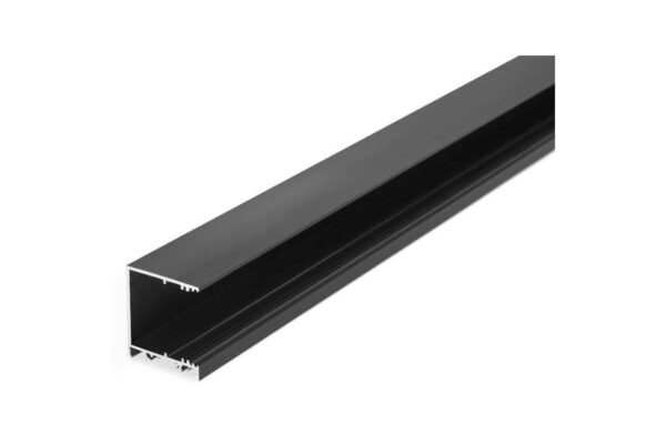 2 Meter LED Alu Profil Aufbau breit 03 schwarz eloxiert 30mm Serie Varia