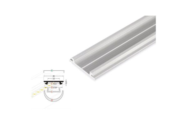 4 Meter LED Biegeprofil Flex silber