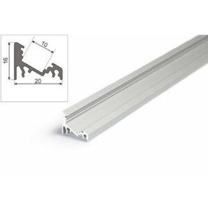 4 Meter LED Aluprofil Corner 30 Grad natureloxiert ohne Abdeckung Serie M