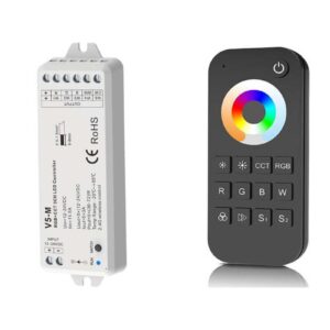 2.4 GHz 1 Zonen Funkcontroller Set für RGB+CCT LED Bänder 12-24VDC 5x3A Serie Sky