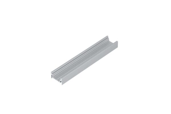 2 Meter LED Aluprofil Aufputz Flach Silber eloxiert 10mm Serie MM