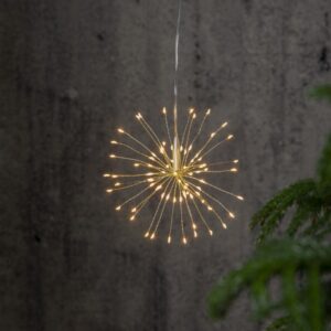 3D LED Stern Feuerwerk - hängend - 80 warmweiße LED - D: 16cm - für...