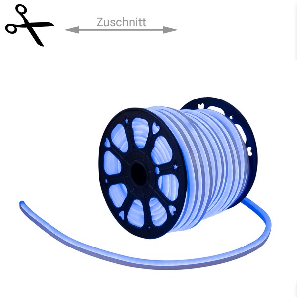 LED Lichtschlauch NEON FLEX 230V Slim - BLAU - 100cm Zuschnitt - An...