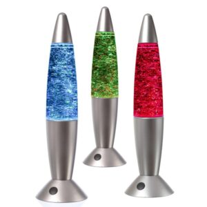 ROCKET LAMP - Lavalampe - Glitzer RGB - Touchsensor - H: 36cm - wir...