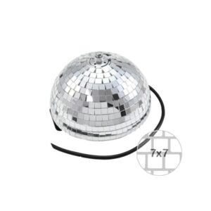 Spiegelkugel halb 20cm silber mit Motor - für Deckenmontage - Disco...