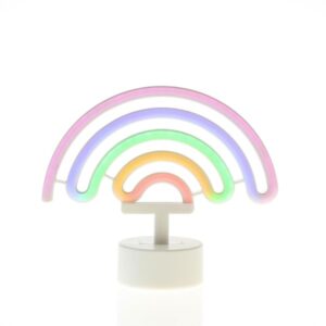 LED NEON Figur REGENBOGEN - Neonlicht - H: 19cm - Batterie oder USB...