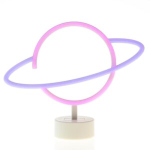 LED NEON Figur PLANET - Neonlicht - H: 24cm - Batterie oder USB Bet...