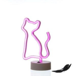 LED NEON Figur KATZE - Neonlicht - H: 25cm - Batterie oder USB Betr...