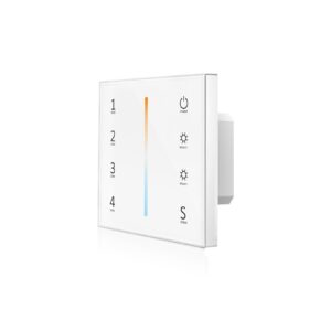 2.4 GHz 4 Zonen Funkdimmer für Dualweiße LED Bänder 230VAC/DMX512 Serie Sky