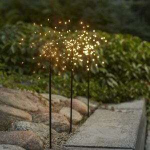 LED Dekostäbe FEUERWERK - H: 65cm - je 60 warmweiße LED - inkl. Tra...