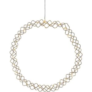 LED Lichtkranz Hoop - 30 warmweiße LED - D: 30cm - Metall - Batteri...