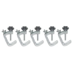 Party Clamp Set silber (5 Stück) - kompakter Haken für kleine Effek...