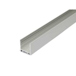 2 Meter LED Alu Profil Aufbau breit 02 Silber eloxiert 30mm Serie Varia