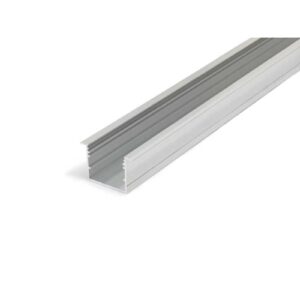 2 Meter LED Alu Profil Einbau breit 07 Silber eloxiert 30mm Serie Varia