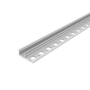 2 Meter LED Profil Fliesen 180° natureloxiert silber ohne Abdeckung 12mm Serie M