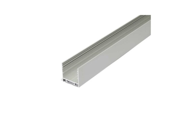 4 Meter LED Alu Profil Aufbau breit 02 Silber eloxiert 30mm Serie Varia