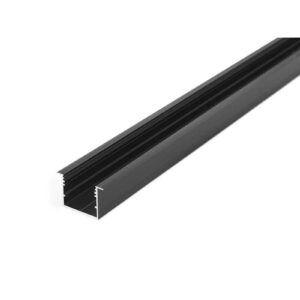 3 Meter LED Alu Profil Einbau breit 07 schwarz eloxiert 30mm Serie Varia