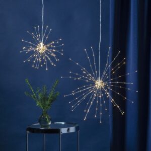 3D LED Stern Feuerwerk - hängend - 120 warmweiße LED - D: 26cm - fü...