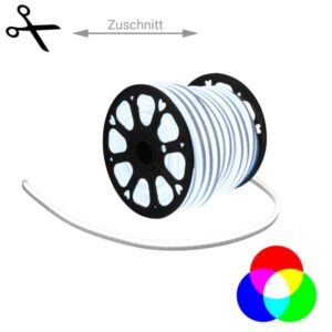 LED Lichtschlauch NEON FLEX 230V Slim - RGB - 100cm Zuschnitt - Anf...