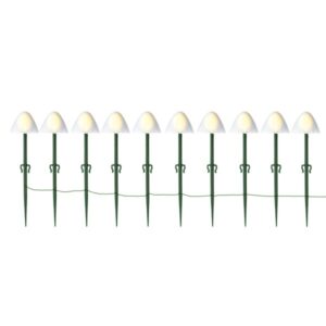 LED Solar Mini Pilze - 10 Gartenstecker mit Erdspießen - 8 Funkt. -...