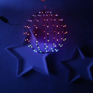 LED Drahtkugel - Leuchtkugel Dancing Lights - 108 farbwechselnde LE...