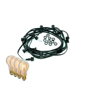 ILLU-Lichterkette BLACKY - 30m - 30 x E27 - IP44 - warmweiße EDISON...