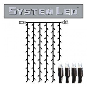 System LED Black | Lichtvorhang | koppelbar | exkl. Trafo | 1.00m x...